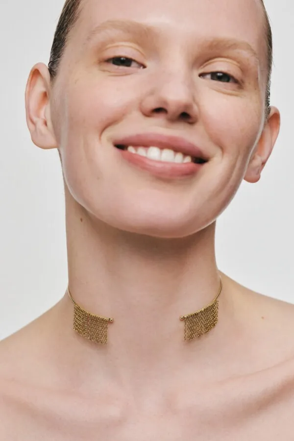 Chokers Chainfall Choker, yellow gold with exceptional quality