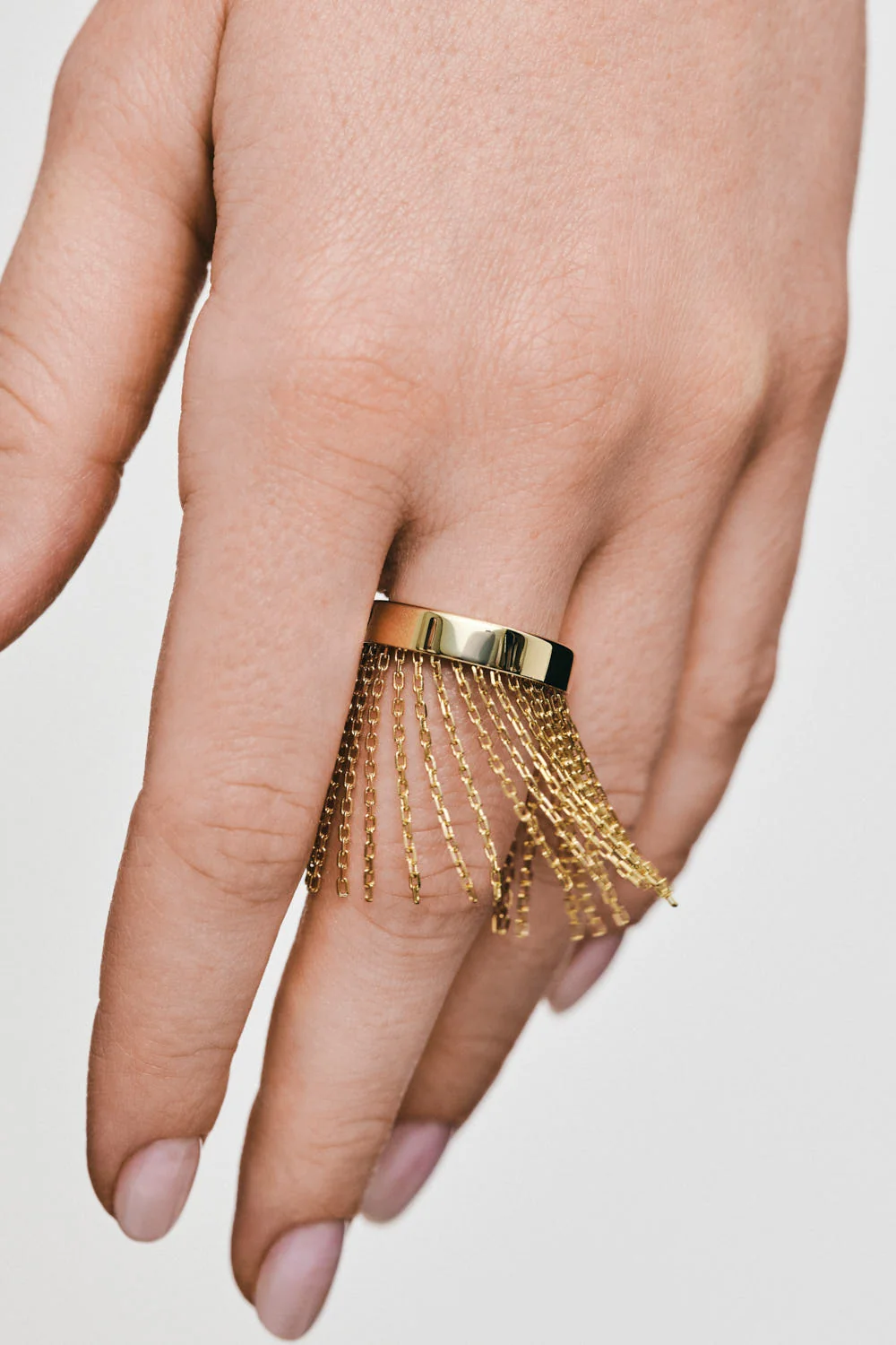Rings Short Chainfall Ring, yellow gold available online with expert craftsmanship