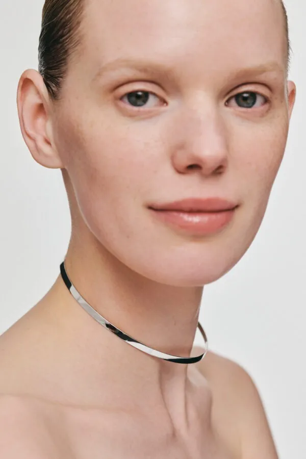 Chokers Solid Wide Choker, white gold with exceptional quality