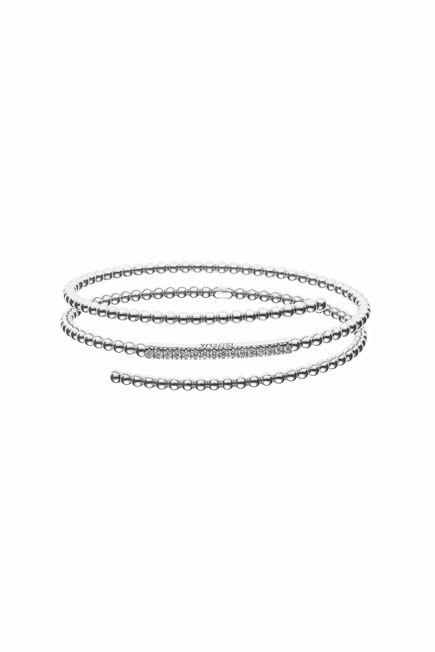 Bracelets Triple Spiral Bracelet, diamonds, white gold with high-end craftsmanship from Guzema