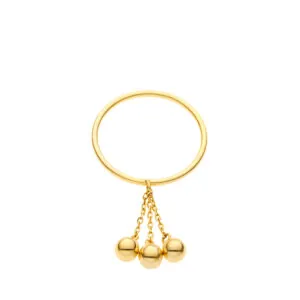 Trio Orb ring, yellow gold