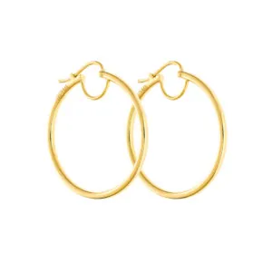 Mini Hoops Earrings, yellow gold