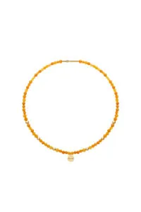 Custom Necklaces Freedom Amber Necklace, yellow gold for a luxurious style