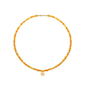 Freedom Amber Necklace, yellow gold