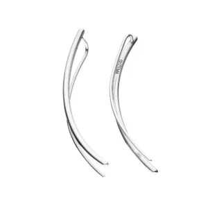 Arc earrings, white gold