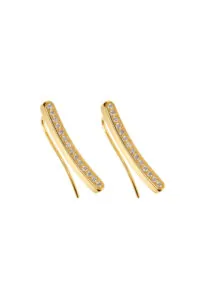 Earrings Bold Arc Earrings, diamonds, yellow gold for a unique and sophisticated look