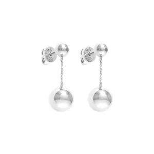 Orb Earrings, white gold