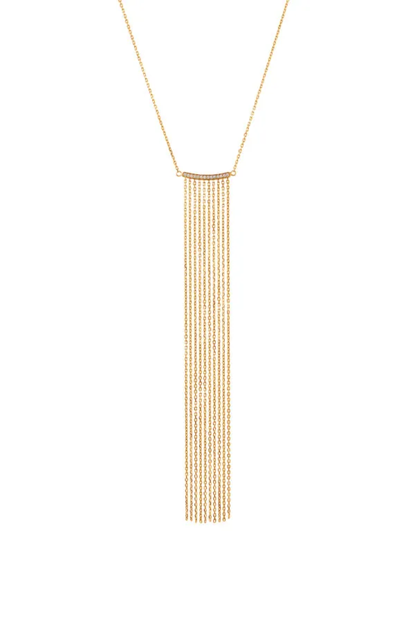 Necklaces Chainfall Necklace, diamonds, yellow gold with fast delivery from Guzema
