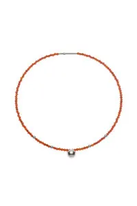 Custom Necklaces Orb Accent Gems Necklace, white gold for a luxurious style