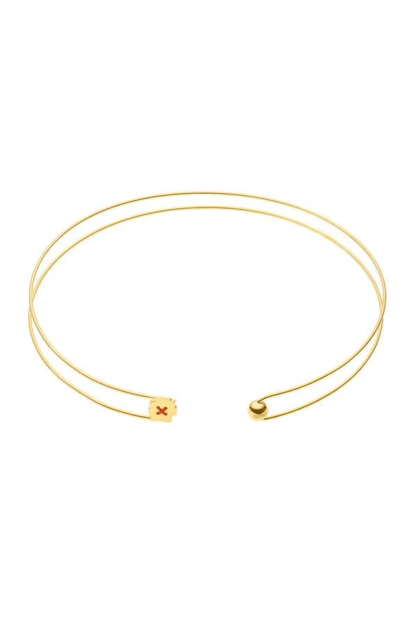 Chokers Embroidered Choker, yellow gold available online with unique design