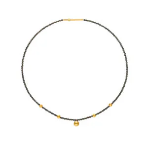 Mini Orb Accent Gems Necklace, yellow gold