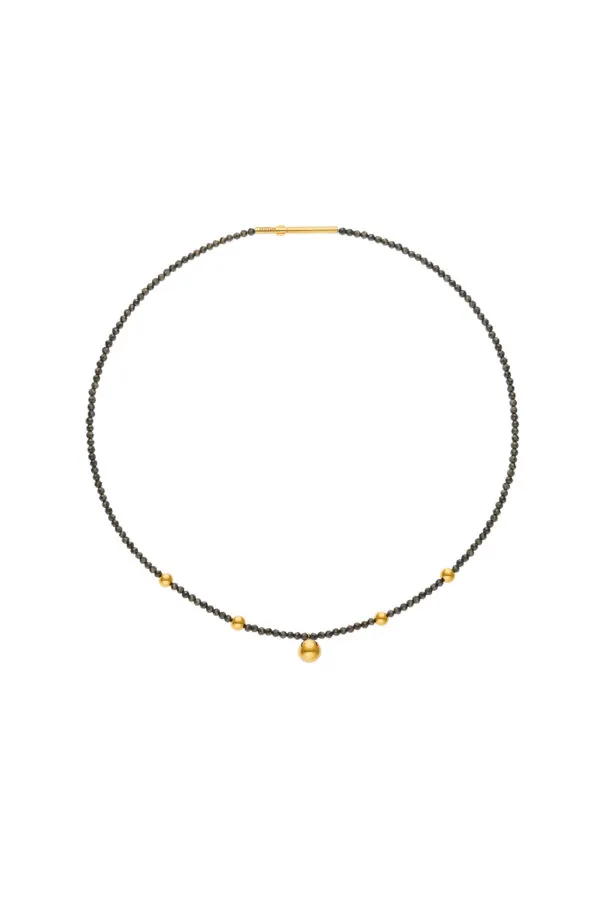 Custom Necklaces Mini Orb Accent Gems Necklace, yellow gold for a luxurious style
