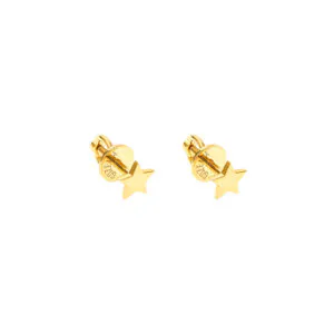 Star Earrings, yellow gold