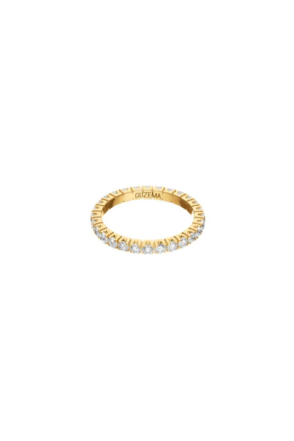 Rings Bold Eternity Ring, diamonds, yellow gold with modern design available now