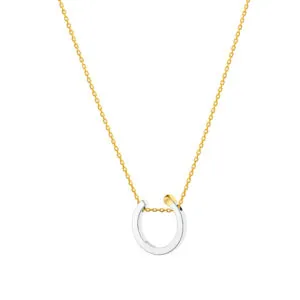 Round Match Necklace, white gold