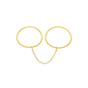 Duo Band Ring, yellow gold