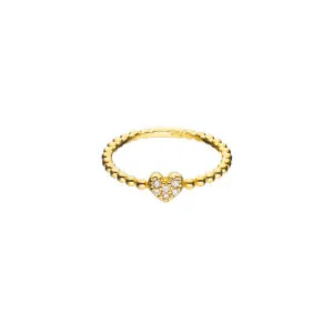 Heartful Ring, diamonds, yellow gold