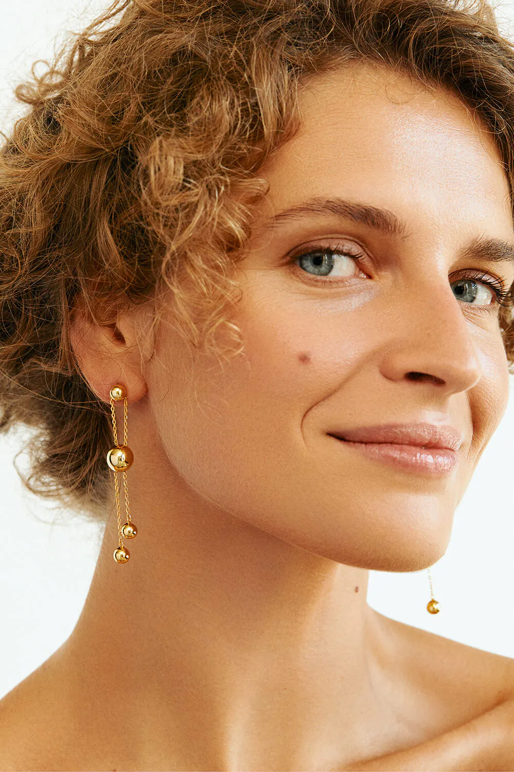 Earrings Multi Orbs Earrings, yellow gold for stylish and elegant looks