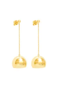 Earrings Semi-Orbs Earrings, yellow gold for stylish and elegant looks