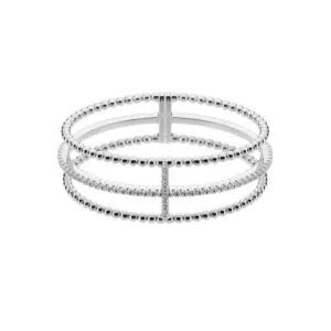 Cross Bracelet, diamonds, white gold