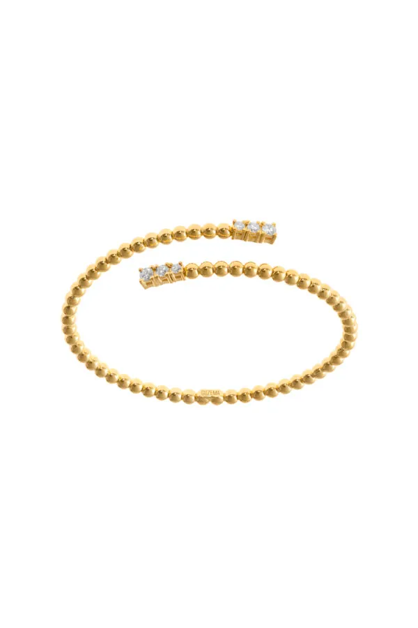 Bracelets Duo Spiral Bracelet, diamonds, yellow gold with high-end craftsmanship from Guzema