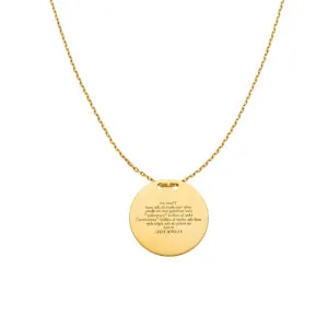 I love you Necklace, yellow gold