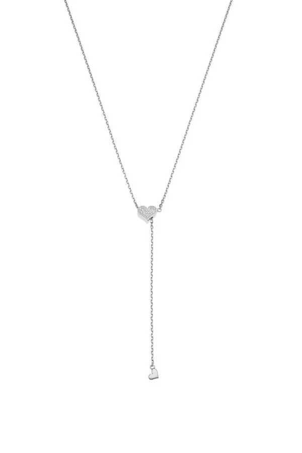 Custom Necklaces Heart Transformer Necklace, diamonds, white gold for a luxurious style