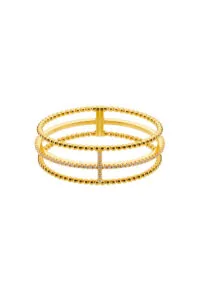 Bracelets Cross Bracelet, diamonds, yellow gold for everyday elegance