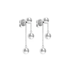 Orbs Transformer Earrings, white gold