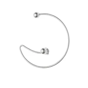 Moon Arc Mono Earring, white gold