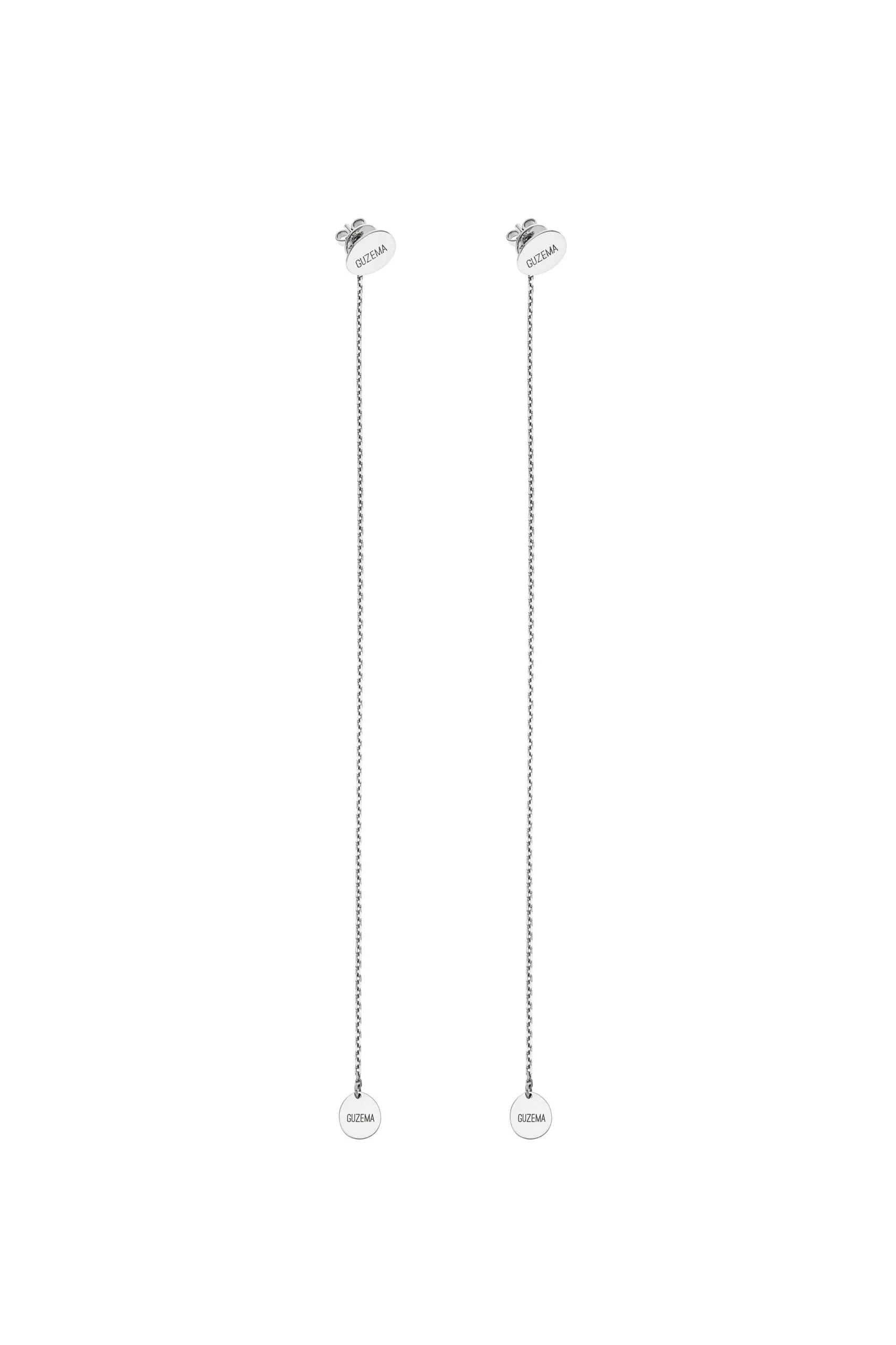 Earrings Duo Flat Transformer Earrings, white gold for a unique and sophisticated look