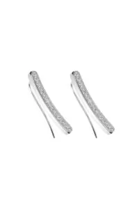 Earrings Bold Arc Earrings, diamonds, white gold for stylish and elegant looks