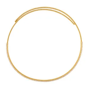 Spiral Choker, diamonds, yellow gold