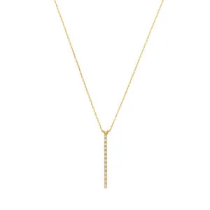 Multi Diamonds Necklace, yellow  gold