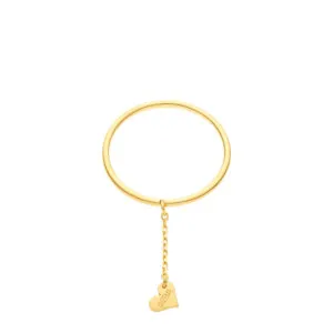 Mini Heart Ring, yellow gold