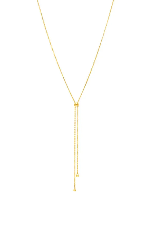 Exclusive Necklaces Orbs Tie Necklace, yellow gold from Guzema