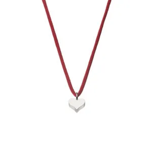 Exclusive Necklaces Puffed Heart Pendant, white gold from Guzema