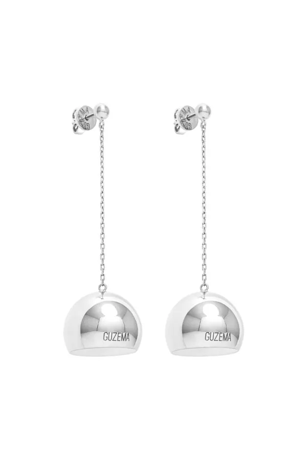 Earrings Semi-Orbs Earrings, white gold for stylish and elegant looks
