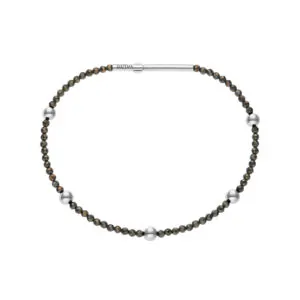Orb Accent Gems Bracelet, white gold