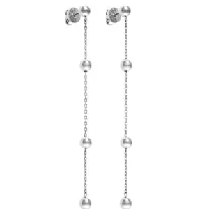 Tetra Chain Transformer Earrings, white gold