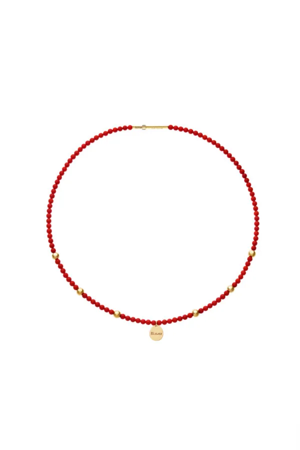 Exclusive Necklaces Freedom Coral Necklace, yellow gold from Guzema