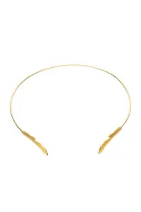 Chokers Feather choker, yellow gold with a unique touch from Guzema