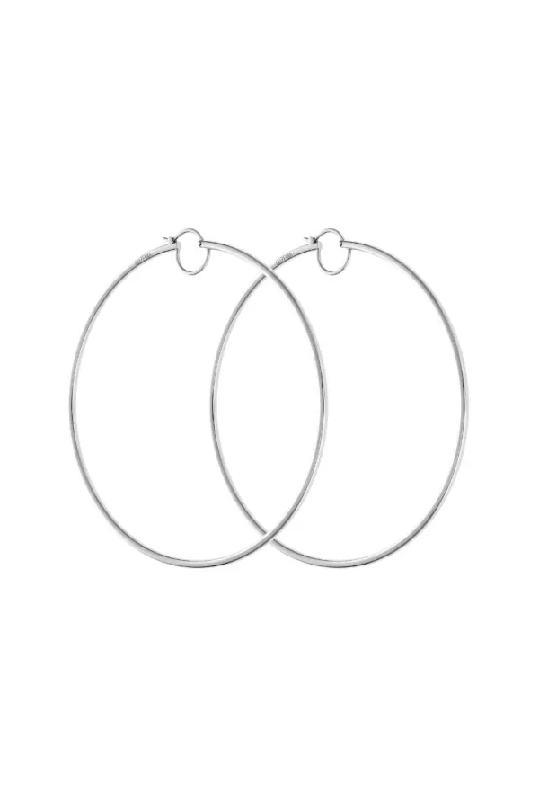 Earrings Bold Hoops Earrings, white gold for stylish and elegant looks