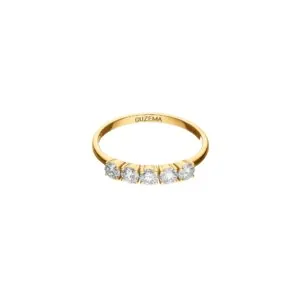 Quintet Diamonds Ring, yellow gold