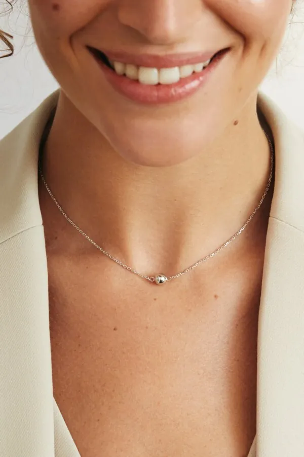 Custom Necklaces Duo Transformer Necklace, white gold for a luxurious style