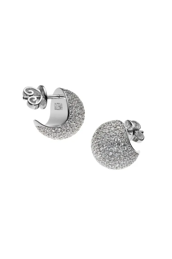 Earrings Mini Orbs Earrings, diamonds, white gold for a unique and sophisticated look