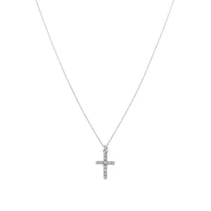 Petit Cross, diamonds, white gold