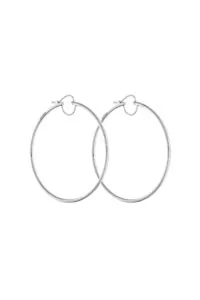 Earrings Mid Hoops Earrings, white gold for stylish and elegant looks