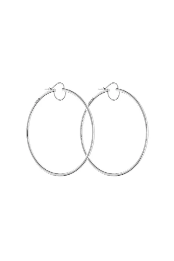 Earrings Mid Hoops Earrings, white gold for stylish and elegant looks