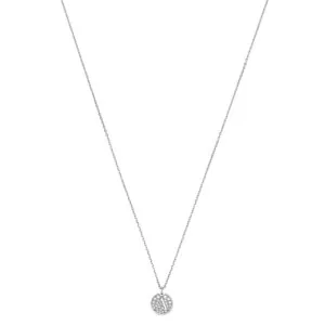 Necklace with initial, diamonds, white gold